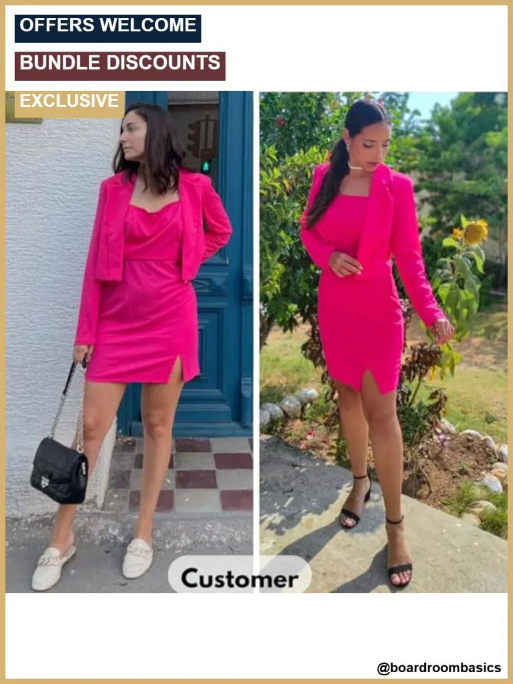 Women's 2-Piece Business Blazer Dress Suit Set Lightweight Professional Work